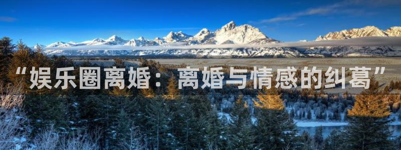 极悦娱乐ccm赏金女王：“娱乐圈离婚：离婚与情感的纠葛”