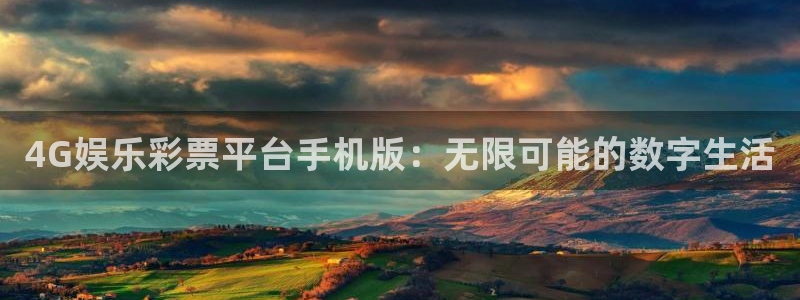 极悦娱乐能源：4G娱乐彩票平台手机版：无限可能的数字生活