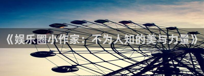 极悦娱乐体育凯捷登陆：《娱乐圈小作家：不为人知的美与力量》